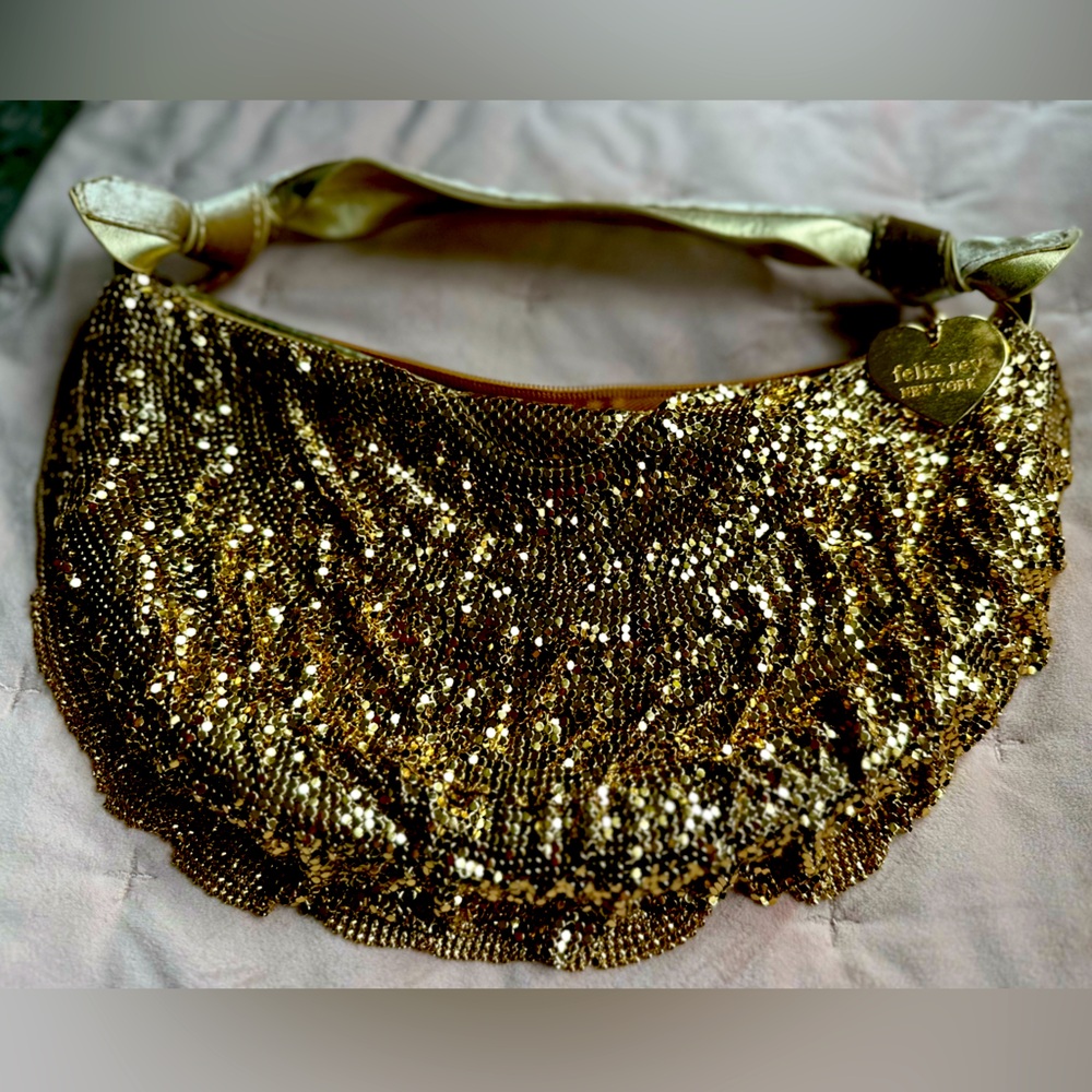 Felix Rey Gold Mesh Handbag - Picture 2 of 4